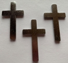 Holzstreuteile Kreuz silber